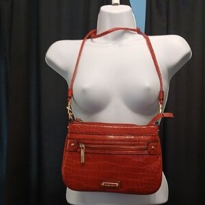 Anne Klein Textured Red Crossbody Bag